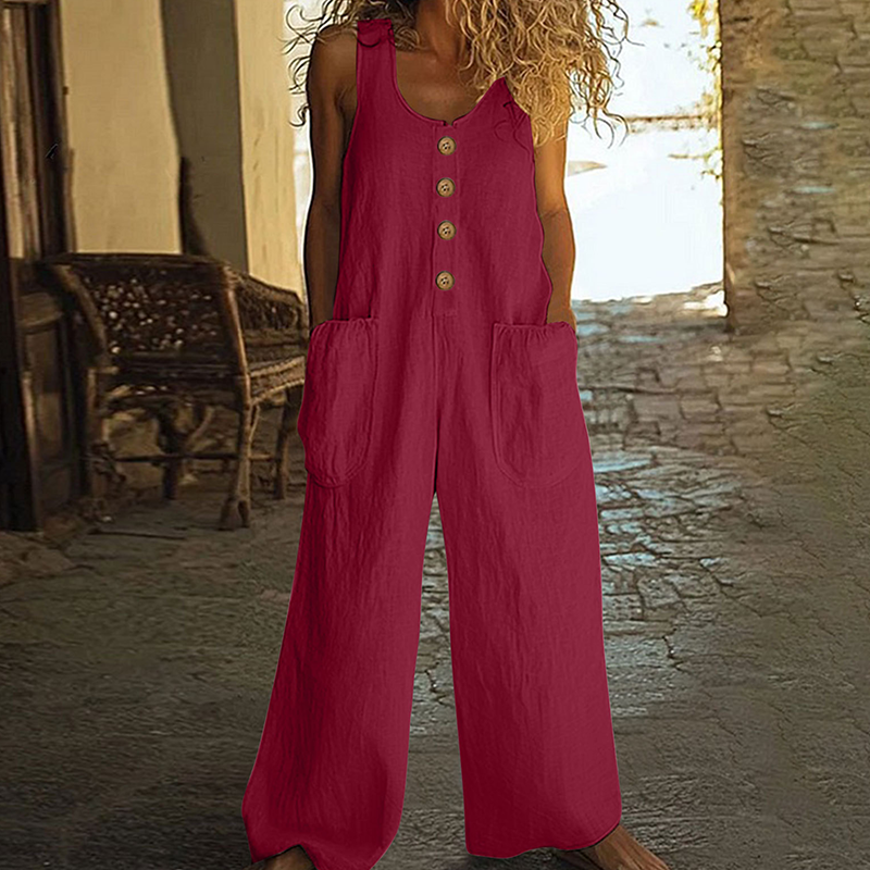 ✨ Tragekomfort pur 👖 Modischer Damen Jumpsuit weiter Schnitt 🔥 Jetzt zum halben Preis
