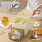 🎁Last Day Promotion 47% OFF🔥Essential for summer🥤🧊 Ice Cube Maker with Storage – 48 cubes at once, leak‑proof lid. Stackable, saves space. Includes ice scoop & tong.