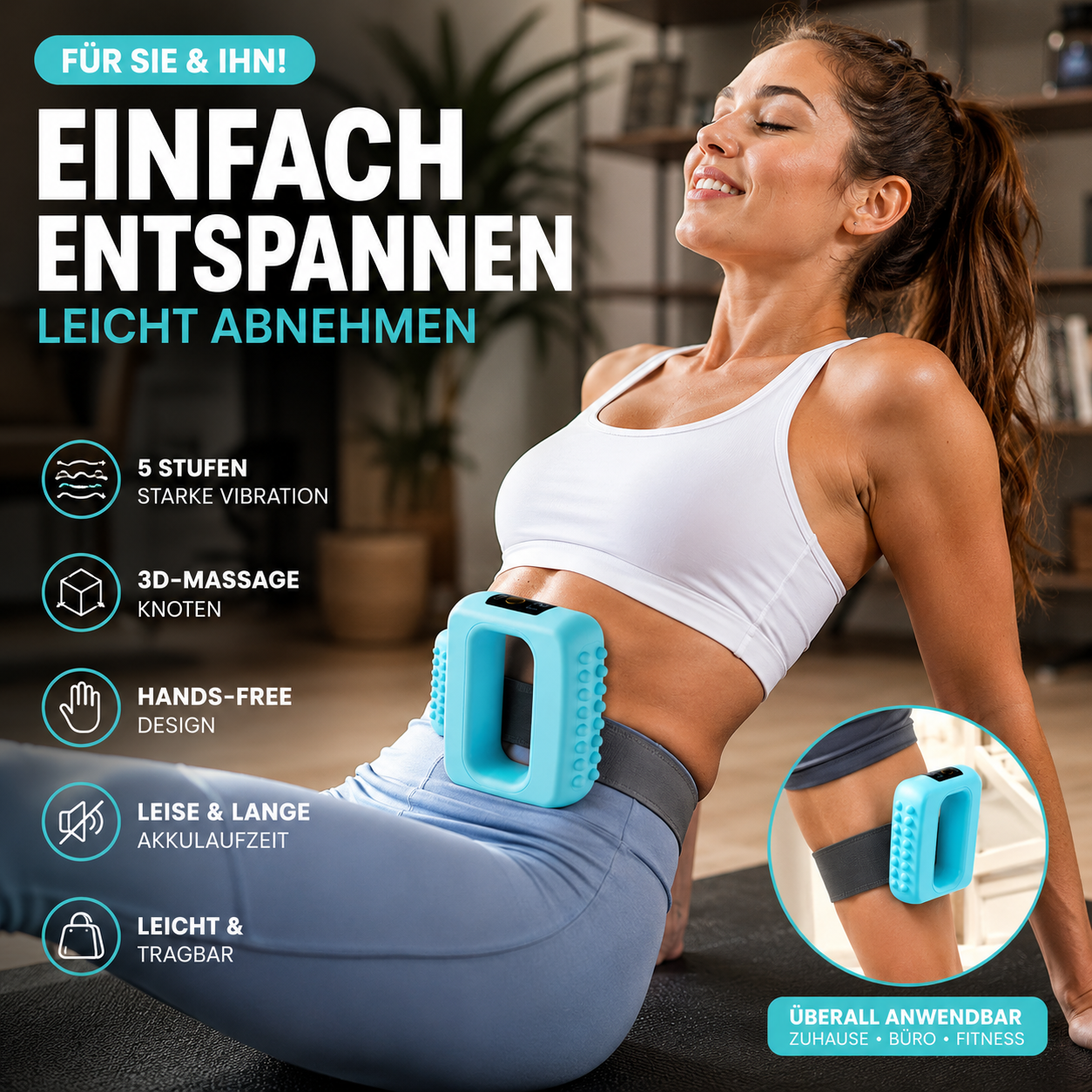 Kabelloser Faszien-Massagering für den ganzen Körper