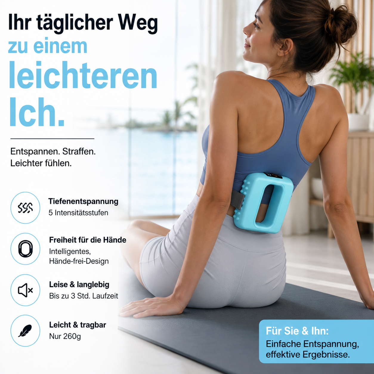 Kabelloser Faszien-Massagering für den ganzen Körper