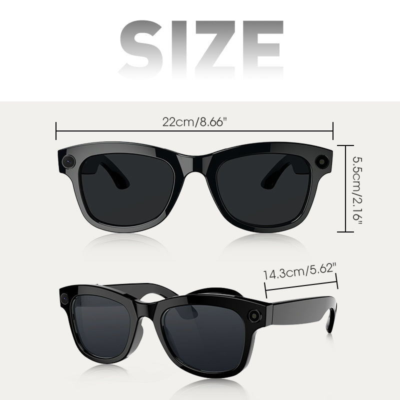 👓✨KI-Smart-Brille mit ChatGPT, 8-MP-Kamera und HD 1200P 4K-Videoaufzeichnung, Echtzeitübersetzung in über 160 Sprachen, Bluetooth 5.4, HiFi-Audio- und Musiksteuerung, intelligente Sonnenbrille mit Videoaufzeichnung für unterwegs