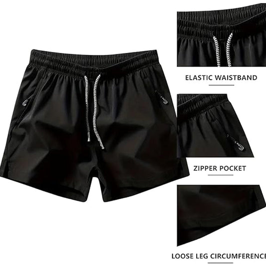 💎 50% RABATT! 💎 Schnelltrocknende Herren-Sportshorts – Reißverschlusstaschen, Verstellbarer Bund & Cool-Touch-Material 🏃‍♂️✨