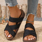 🏖️2026 Summer New Arrive✨Women's Criss-Cross Woven Strap Wedge Sandals – Comfortable, Stylish & Perfect for Summer Days ☀️