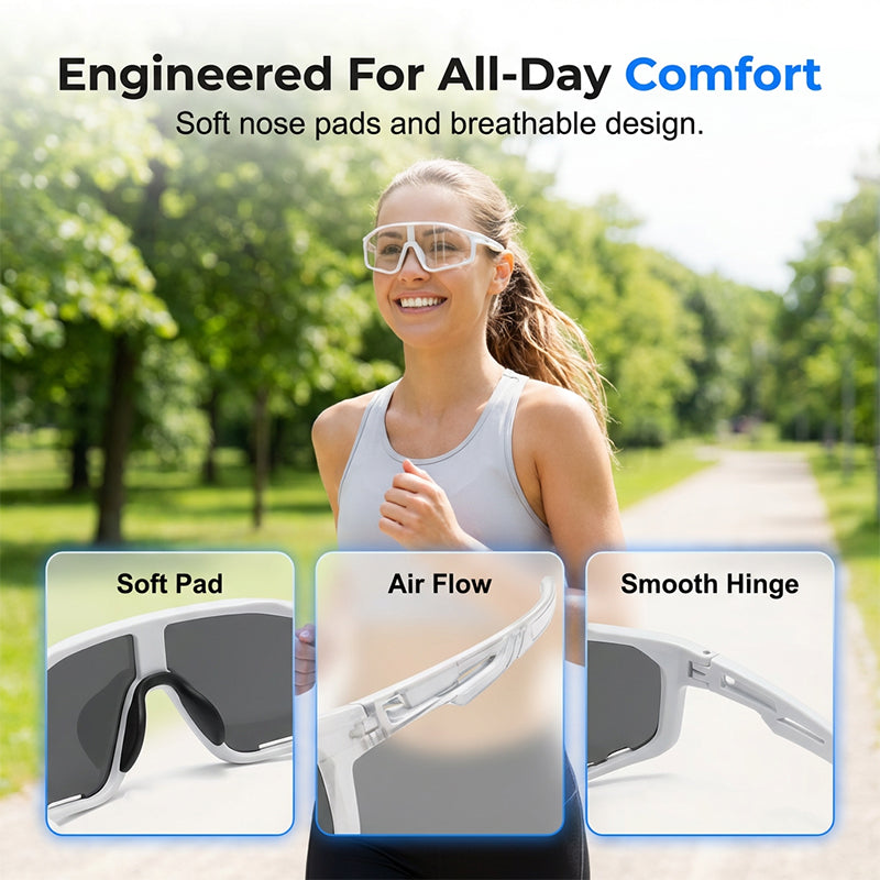 📢📢50% RABATT!! ⏰Photochrome Fahrradbrille mit UV400-Schutz