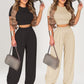 Women's Two-Piece Fitted Short Sleeve T-Shirt & Loose Pants Set 🌿 Fitted Top & Relaxed Trousers – Comfy Enough for Home, Stylish Enough for Out ✨