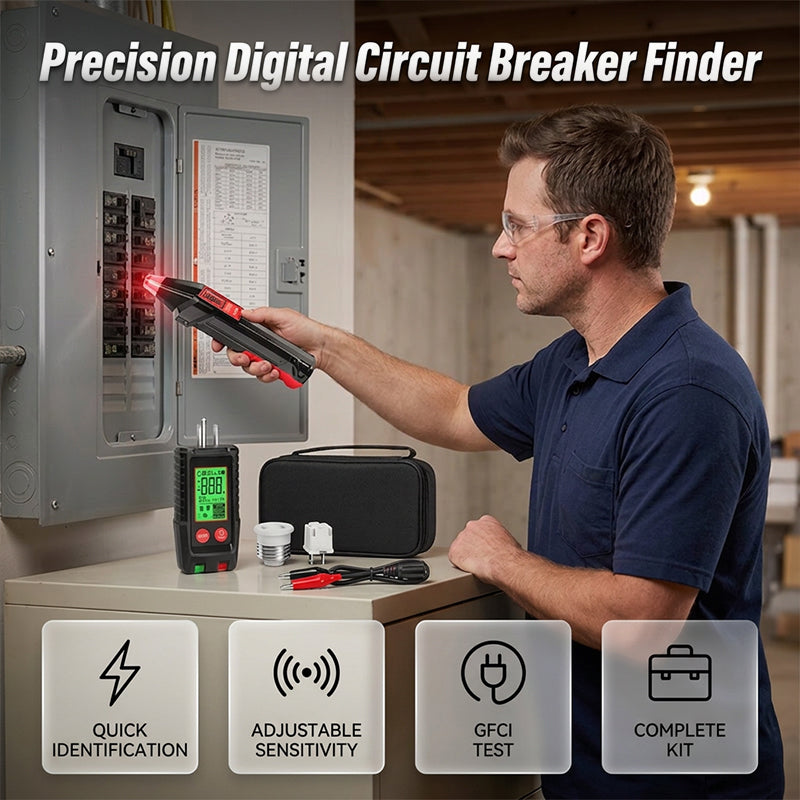 ⚡🔌 50% RABATT! Digital Circuit Breaker Finder and Outlet Tester Kit – Sicherungen finden, Steckdosen testen – in Sekunden 🔥✨