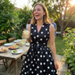 👗 LIMITED-TIME 50% OFF! 💥 Women's Polka Dot Sleeveless V-Neck Dress – Classic Print, Adjustable Tie, Versatile