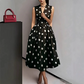 👗 LIMITED-TIME 50% OFF! 💥 Women's Polka Dot Sleeveless V-Neck Dress – Classic Print, Adjustable Tie, Versatile
