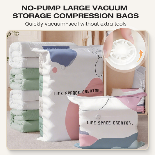 🧳 50% Off | No-Pump Vacuum Storage Bags – Just Press to Save 80% Space! 💨