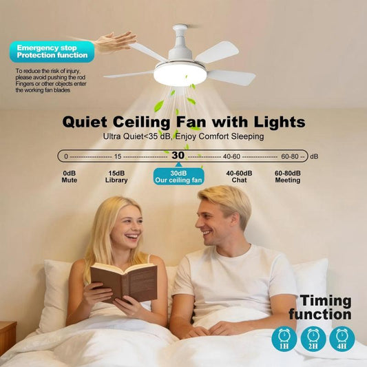 Socket Fan Light With Remote