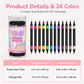💕LAST DAY-50% OFF🌈24 Colors Dual Ended Nail Art Pens Set🖌️